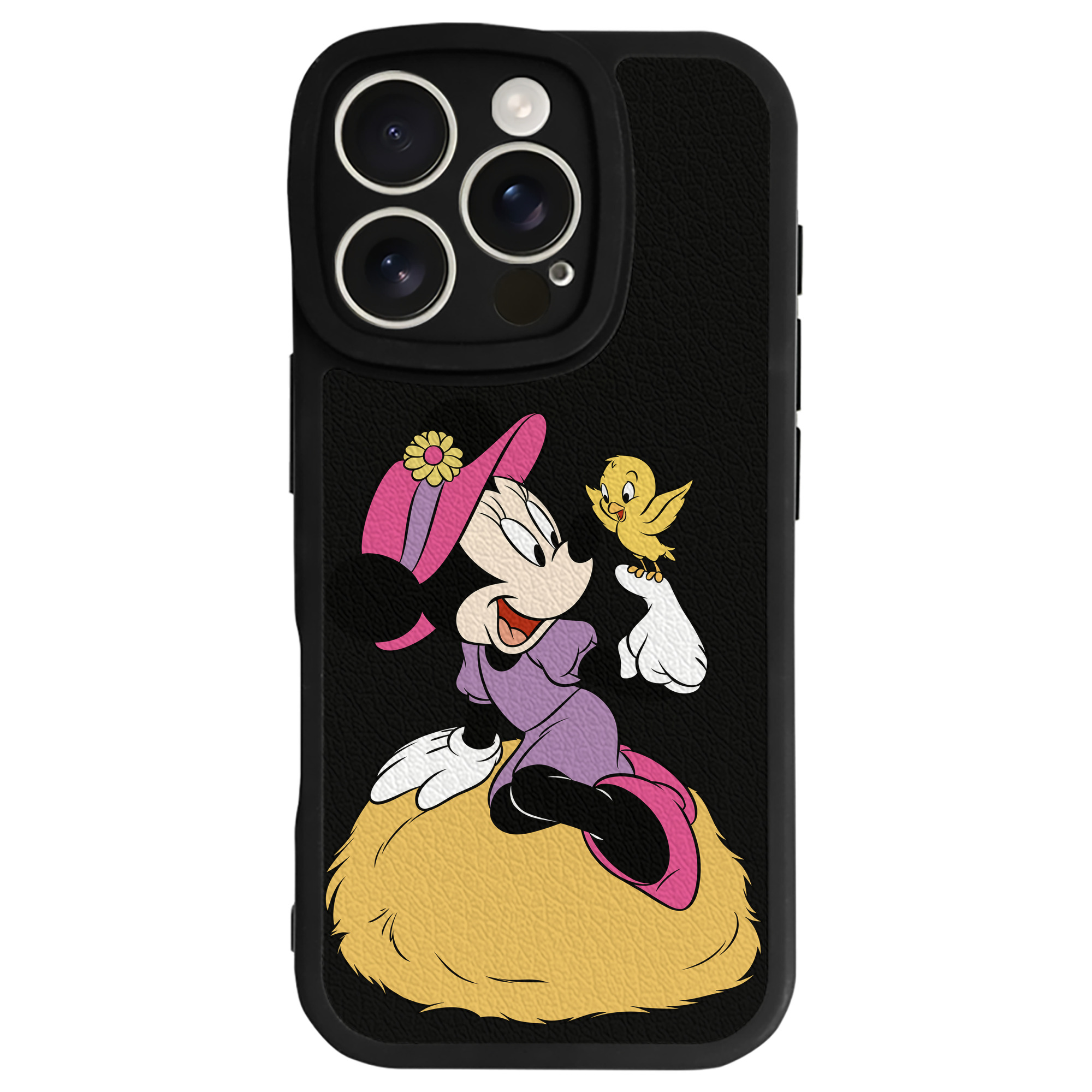 （画像用） ミッキーマウス Mickey Mouse 【iPhone 16シリーズ対応】シリコンスマホケース（レザー調） 材質：シリコン